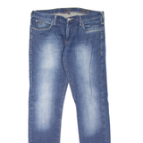 ARMANI JEANS J10 Mens Jeans Blue Slim Straight Stone Wash W33 L34