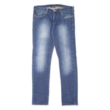 ARMANI JEANS J10 Mens Jeans Blue Slim Straight Stone Wash W33 L34