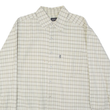 TEDDY'S Mens Shirt Beige Plaid Long Sleeve M