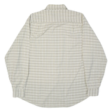 TEDDY'S Mens Shirt Beige Plaid Long Sleeve M