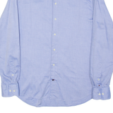 TOMMY HILFIGER Tailored Fitted Mens Plain Shirt Blue Long Sleeve L