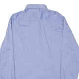 TOMMY HILFIGER Tailored Fitted Mens Plain Shirt Blue Long Sleeve L