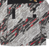 Mens Shirt Grey Crazy Pattern Long Sleeve L