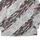 Mens Shirt Grey Crazy Pattern Long Sleeve L