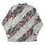 Mens Shirt Grey Crazy Pattern Long Sleeve L