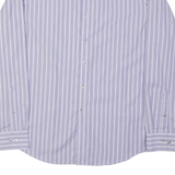 CALVIN KLEIN Slim Fit Mens Shirt Purple Striped Long Sleeve L