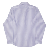 CALVIN KLEIN Slim Fit Mens Shirt Purple Striped Long Sleeve L