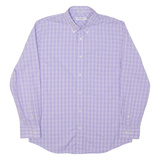CALVIN KLEIN Mens Shirt Purple Plaid Long Sleeve L