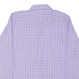 CALVIN KLEIN Mens Shirt Purple Plaid Long Sleeve L