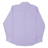 CALVIN KLEIN Mens Shirt Purple Plaid Long Sleeve L