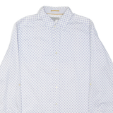 TED BAKER Mens Shirt White Crazy Pattern Long Sleeve M