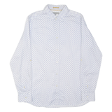 TED BAKER Mens Shirt White Crazy Pattern Long Sleeve M