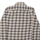 REISS Mens Shirt Grey Plaid Long Sleeve S