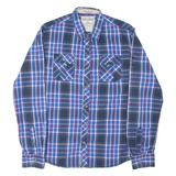 DIESEL Mens Shirt Blue 90s Plaid Long Sleeve L