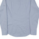 CALVIN KLEIN Slim Fit Mens Plain Shirt Blue Long Sleeve S