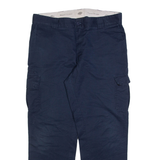 DICKIES Cargo Mens Trousers Blue Regular Straight W38 L32