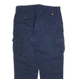 DICKIES Cargo Mens Trousers Blue Regular Straight W38 L32
