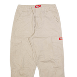 DICKIES Cargo Womens Trousers Beige Relaxed Tapered W28 L27