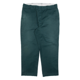 DICKIES Mens Trousers Green Regular Straight W36 L28