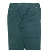 DICKIES Mens Trousers Green Regular Straight W36 L28