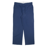 DICKIES Mens Trousers Blue Regular Straight W36 L30
