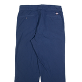 DICKIES Mens Trousers Blue Regular Straight W36 L30
