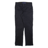 DICKIES Womens Trousers Black Slim Straight W30 L30
