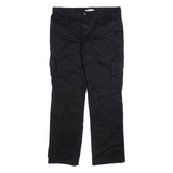 DICKIES Cargo Womens Trousers Black Relaxed Straight W32 L31