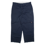DICKIES Mens Trousers Blue Regular Straight W38 L30