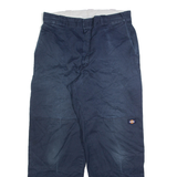 DICKIES Mens Trousers Blue Relaxed Straight W34 L32