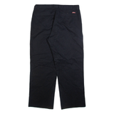 DICKIES Mens Trousers Black Regular Straight W36 L30