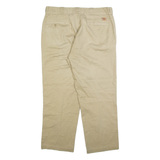 DICKIES 874 Workwear Mens Trousers Beige Regular Straight W36 L28