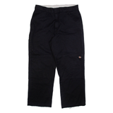DICKIES Mens Trousers Black Relaxed Straight W38 L32