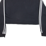 ADIDAS Cropped Womens Sweatshirt Black UK 6