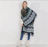 Anyyou 100% Pure Merino Wool Silver Grey Poncho for Women Winter Large Scarf Pashmina Shawl Bandana Neck Wrap