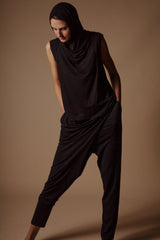Lâcher Prise - Légèreté Black Cowl Neck Top