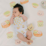 Fleece Milestone Blanket for Baby Photography - I'm All That and Dim Sum