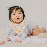 cute baby tummy time in the wee bean boba and egg waffle bib