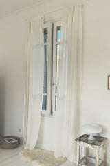Rod pocket linen curtain