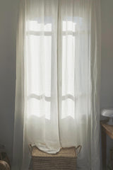 Rod pocket linen curtain