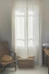 Rod pocket linen curtain