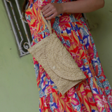 Clutch Bag - Straw Bag - Hand Woven Iraca Palm Bag