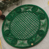 Caracoli Green Placemat - Made of Natural Palm