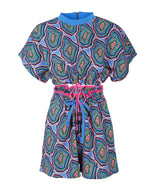 Upcycled - Playsuit - Crop Top in Concentric