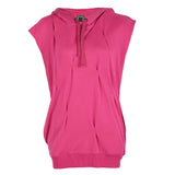 Upcycled - Sleeveless Gender Neutral Hoodie in Pink