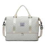 Anysort Mommy Diaper Bag Beige Handbag for Mom Waterproof Tote Yoga Gym Wet Bag Large Capacity for Travel and Sports