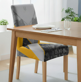 Anyseat Black Pattern Print Elastic Chair Cover – Plain Dining Slipcover & Home Décor
