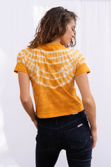 Vintage Cotton Crop Tee in Golden Glow