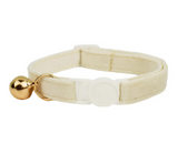 Anypet Stylish Off White Cat Collar – Small Size with Safety Buckle, Bell & Durable Strap