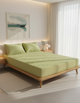 Anycozy Mattress Cover Green 180x200cm Pure Cotton Soft Quilted Bed Sheet Anti-bacterial Protector Cover